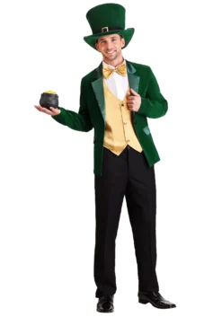 Fun Costumes Men's Gold And Green Leprechaun Costume