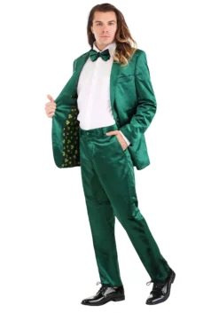 Haizhilan Garment CO., LTD Green Leprechaun Suit Costume For Men -Cheap Anna Costumes Store mens green leprechaun suit costume alt 9