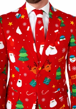 Opposuits Christmas Festivity Red Suit For Men -Cheap Anna Costumes Store mens opposuits christmas festivity red suit alt 5