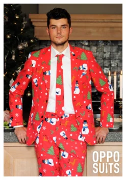 Men's OppoSuits Red Christmas Costume Suit