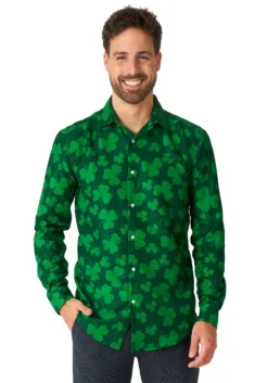 Opposuits Mens Suitmeister Button Up St. Pats Green Shirt 9 Opposuits Mens Suitmeister Button Up St. Pats Green Shirt -Cheap Anna Costumes Store mens suitmeister button up st pats green shirt alt 3