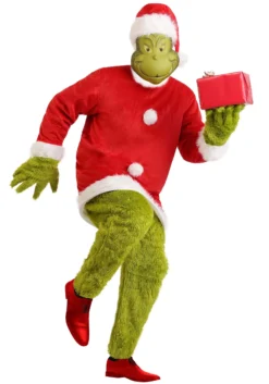 Elope The Grinch Men's Deluxe Santa Jumpsuit With Mask Costume 11 Elope The Grinch Men's Deluxe Santa Jumpsuit With Mask Costume -Cheap Anna Costumes Store mens the grinch santa deluxe jumpsuit with mask alt 4