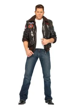 LEG AVENUE Mens Top Gun Bomber Jacket Costume