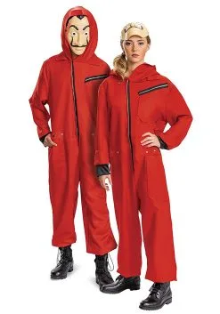 Disguise Money Heist Jumpsuit And Mask Costume For Adults