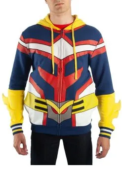 Bioworld Merchandising / Independent Sales My Hero Academia All Might Character Hoodie 5 Bioworld Merchandising / Independent Sales My Hero Academia All Might Character Hoodie -Cheap Anna Costumes Store my hero academia all might character hoodie alt 2