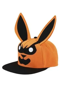 Bioworld Merchandising / Independent Sales Naruto Kurama Big Face 3D Flat Bill Snapback Hat -Cheap Anna Costumes Store naruto kurama big face 3d flat bill snapback alt 2