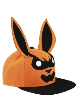 Bioworld Merchandising / Independent Sales Naruto Kurama Big Face 3D Flat Bill Snapback Hat -Cheap Anna Costumes Store naruto kurama big face 3d flat bill snapback alt 3