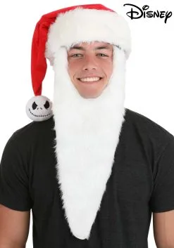 Elope Disney Nightmare Before Christmas Jack Skellington Santa Hat With Beard