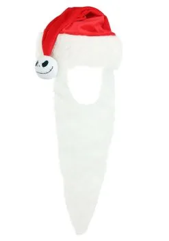 Elope Disney Nightmare Before Christmas Jack Skellington Santa Hat With Beard -Cheap Anna Costumes Store nbc jack skellington santa hat alt 3
