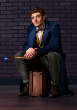 Haizhilan Garment CO., LTD Men's Newt Scamander Blue Jacket -Cheap Anna Costumes Store newt scamander jacket alt 1
