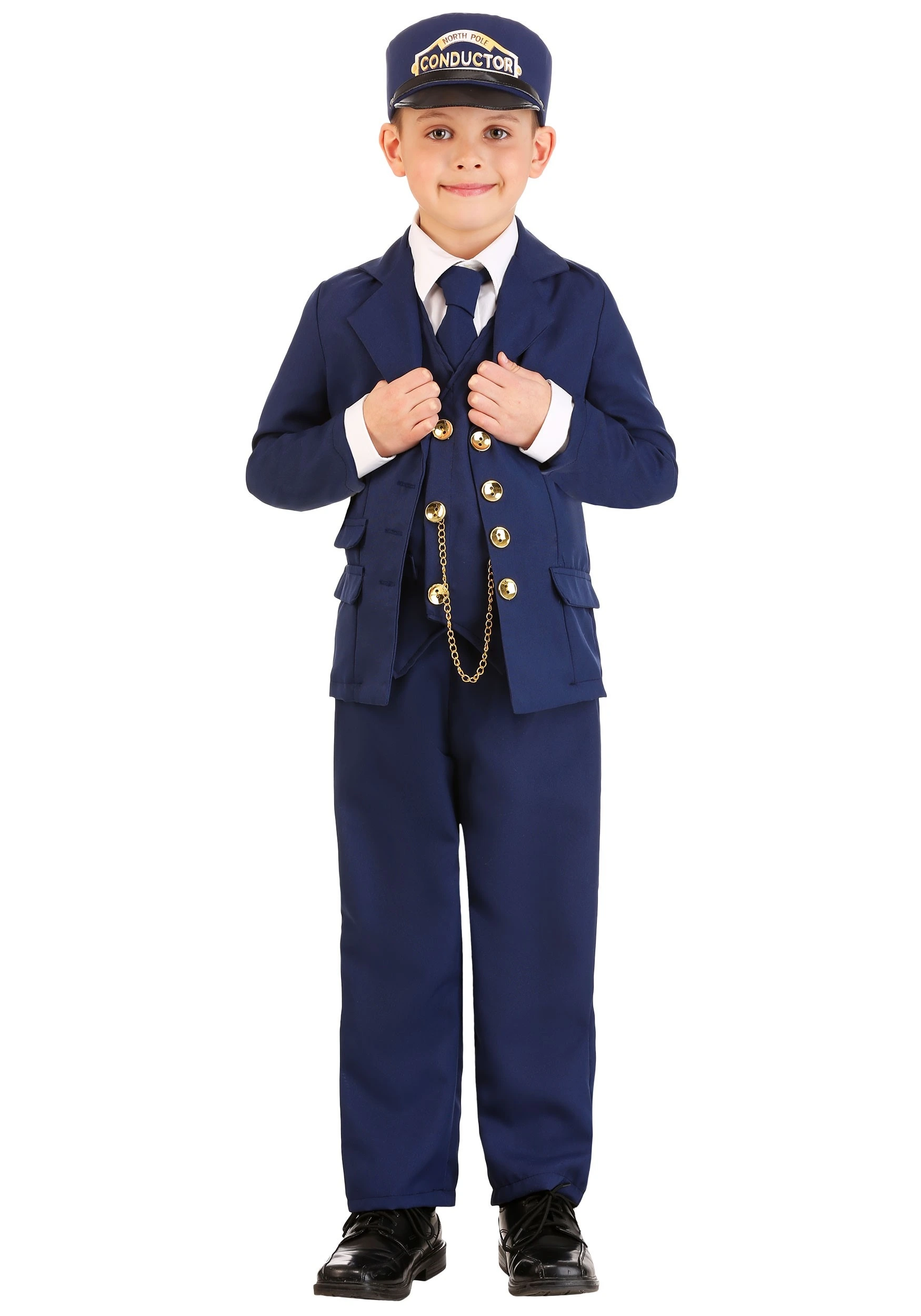 Fun Costumes North Pole Train Conductor Boy's Costume 1 Fun Costumes North Pole Train Conductor Boy's Costume