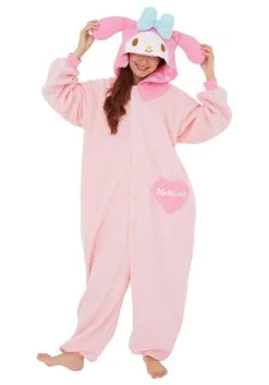 Sazac Onegai My Melody Kigurumi For Adults -Cheap Anna Costumes Store onegai my melody kigurumi alt 2
