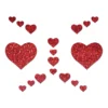 Pastease Red Crystal Heart Glitter Pasties Set For Adults