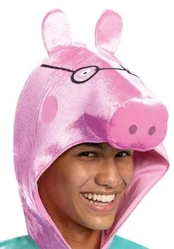 Disguise Peppa Pig Daddy Pig Deluxe Costume For Men -Cheap Anna Costumes Store peppa pig daddy pig deluxe adult costume alt 2
