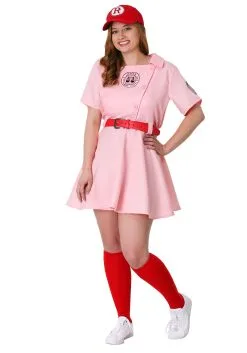 Fun Costumes League Of Their Own Dottie Plus Size Costume 9 Fun Costumes League Of Their Own Dottie Plus Size Costume -Cheap Anna Costumes Store plus size budget dottie costume alt 2
