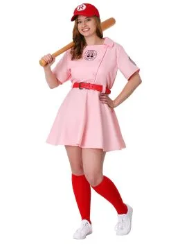Fun Costumes League Of Their Own Dottie Plus Size Costume 10 Fun Costumes League Of Their Own Dottie Plus Size Costume -Cheap Anna Costumes Store plus size budget dottie costume alt 3