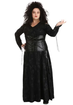 Jerry Leigh Deluxe Harry Potter Bellatrix Plus Size Womens Costume -Cheap Anna Costumes Store plus size deluxe harry potter bellatrix costume alt 2