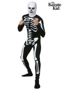 Fun Costumes Plus Size Adult Karate Kid Skeleton Suit Costume