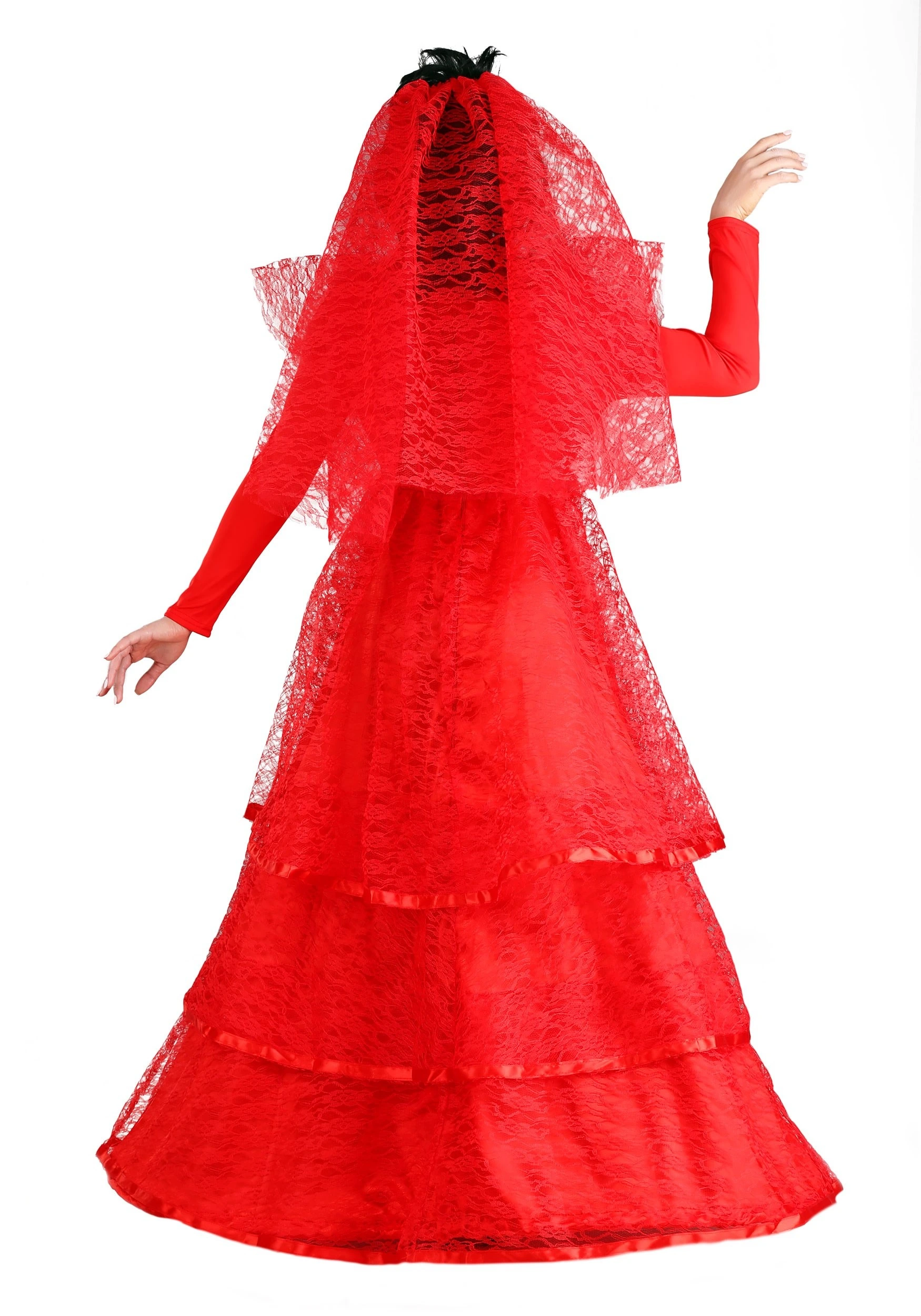 Fun Costumes Red Plus Size Gothic Wedding Dress Costume 2 Fun Costumes Red Plus Size Gothic Wedding Dress Costume - Image 2