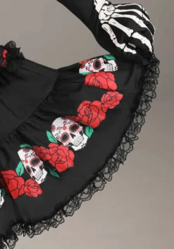 Seeing Red Plus Size Sugar Skull Women's Costume -Cheap Anna Costumes Store plus size sugar skull costume alt 3