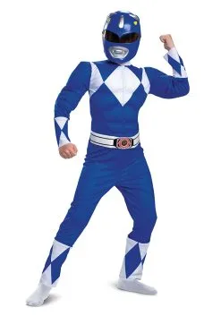 Disguise Power Rangers Boy's Blue Ranger Costume 7 Disguise Power Rangers Boy's Blue Ranger Costume -Cheap Anna Costumes Store power rangers boys blue ranger costume alt 2