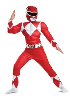 Disguise Boy's Red Ranger Power Rangers Costume -Cheap Anna Costumes Store power rangers boys red ranger costume alt 2