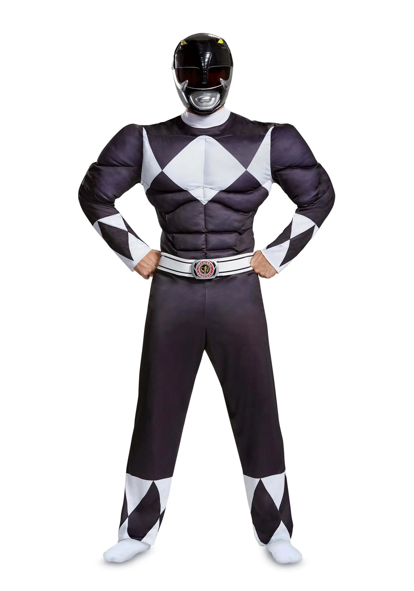 Disguise Power Rangers Black Ranger Men's Muscle Costume 3 Disguise Power Rangers Black Ranger Men's Muscle Costume - Image 3