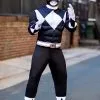 Disguise Power Rangers Black Ranger Men's Muscle Costume