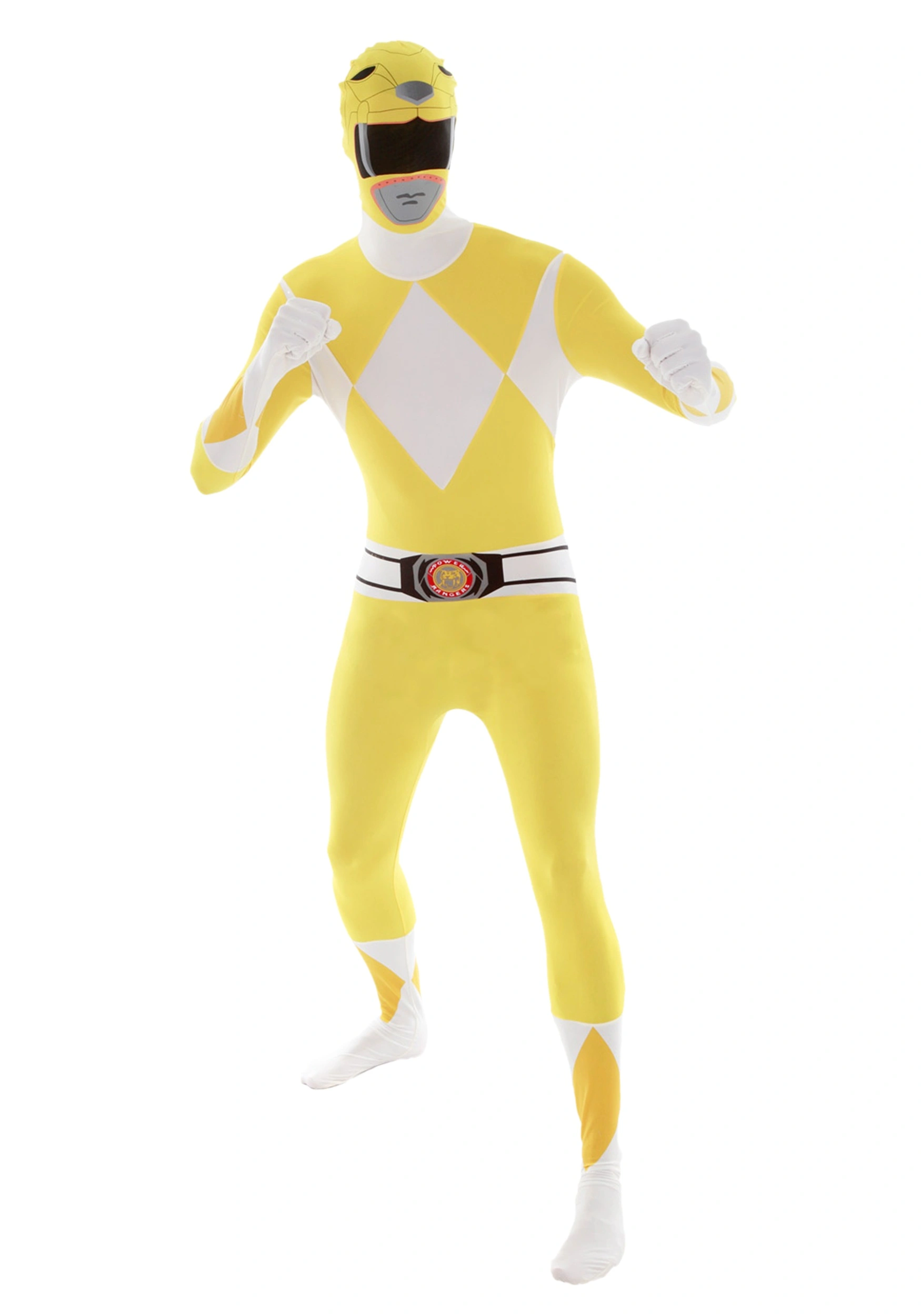 Morphsuits Power Rangers: Yellow Ranger Morphsuit Costume 2 Morphsuits Power Rangers: Yellow Ranger Morphsuit Costume - Image 2