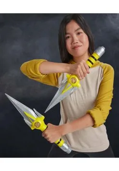 Hasbro Power Rangers Lightning Collection Mighty Morphin Yellow Ranger Power Daggers Prop Replica 12 Hasbro Power Rangers Lightning Collection Mighty Morphin Yellow Ranger Power Daggers Prop Replica -Cheap Anna Costumes Store power rangers yellow ranger power daggers prop rep alt 4