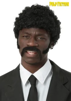 Partytime Costume & Lingerie (Yiwu) Factory Pulp Fiction Jules Winnfield Wig And Facial Hair Set For Men