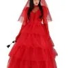 Fun Costumes Women's Premium Red Wedding Dress