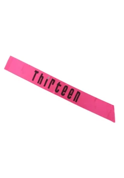 Elope Sash 13 Anniversary Hot Pink