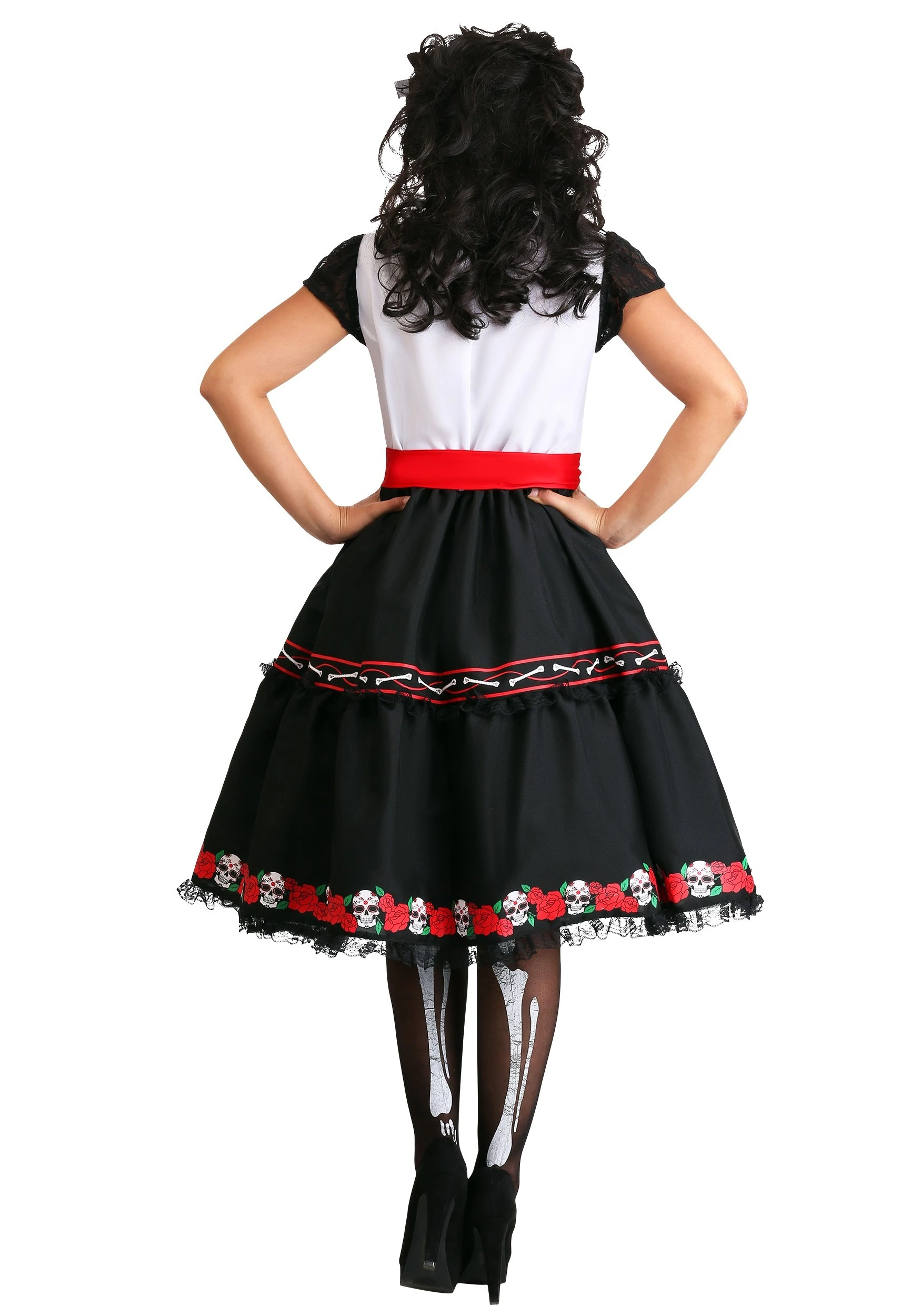 Fun Costumes Women's Sassy Sugar Skull Costume 2 Fun Costumes Women's Sassy Sugar Skull Costume - Image 2