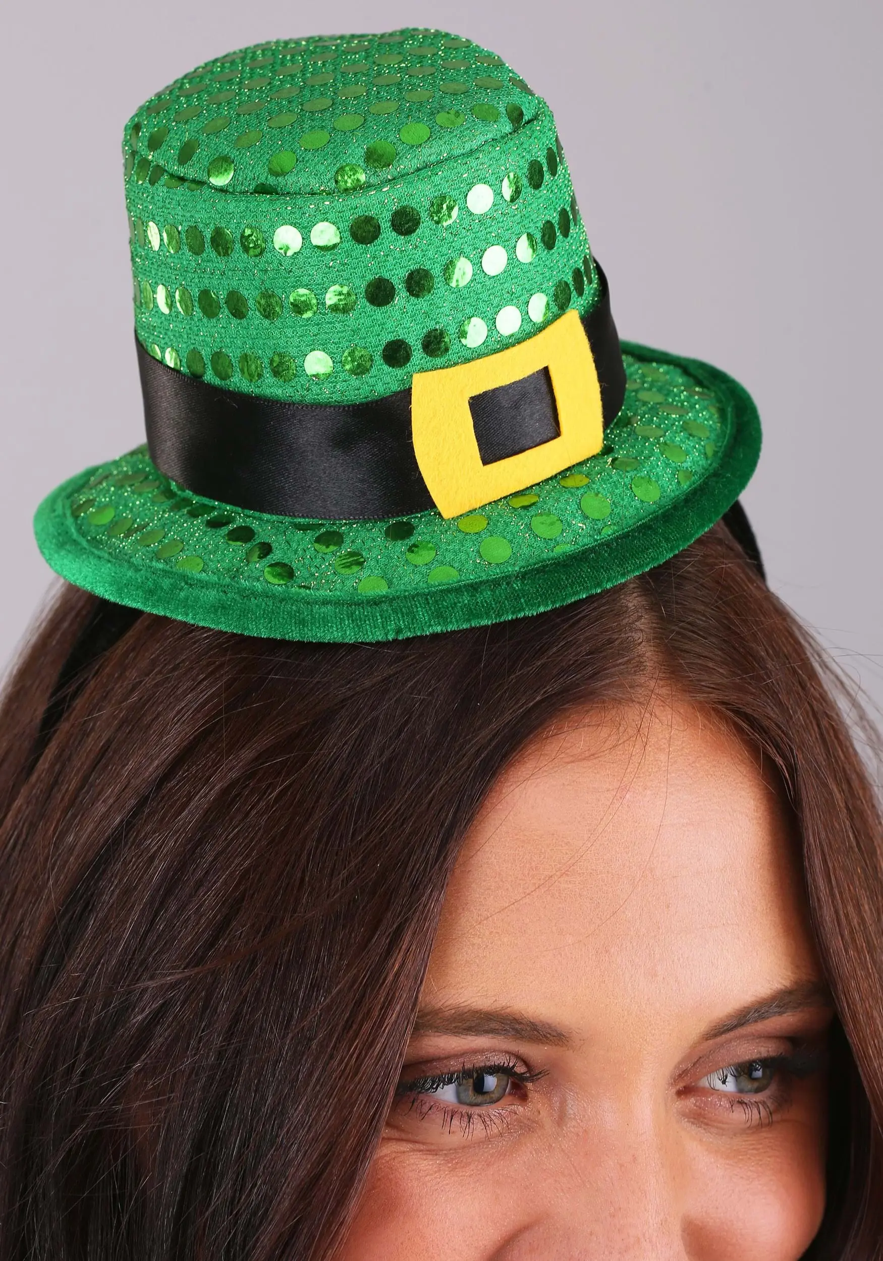 Elope Sequin Mini Leprechaun Hat Headband 2 Elope Sequin Mini Leprechaun Hat Headband - Image 2