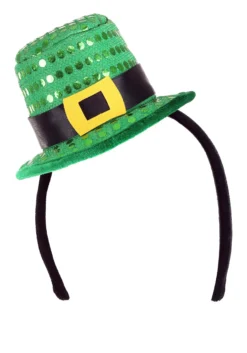 Elope Sequin Mini Leprechaun Hat Headband 7 Elope Sequin Mini Leprechaun Hat Headband -Cheap Anna Costumes Store sequin mini leprechaun hat headband alt 3