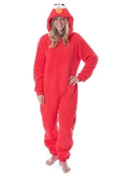 MJC International Adult Sesame Street Elmo Sherpa Union Suit