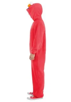 BigWan Apparel Co. Sesame Street Elmo Onesie Costume For Adults -Cheap Anna Costumes Store sesame street elmo onesie costume alt 3