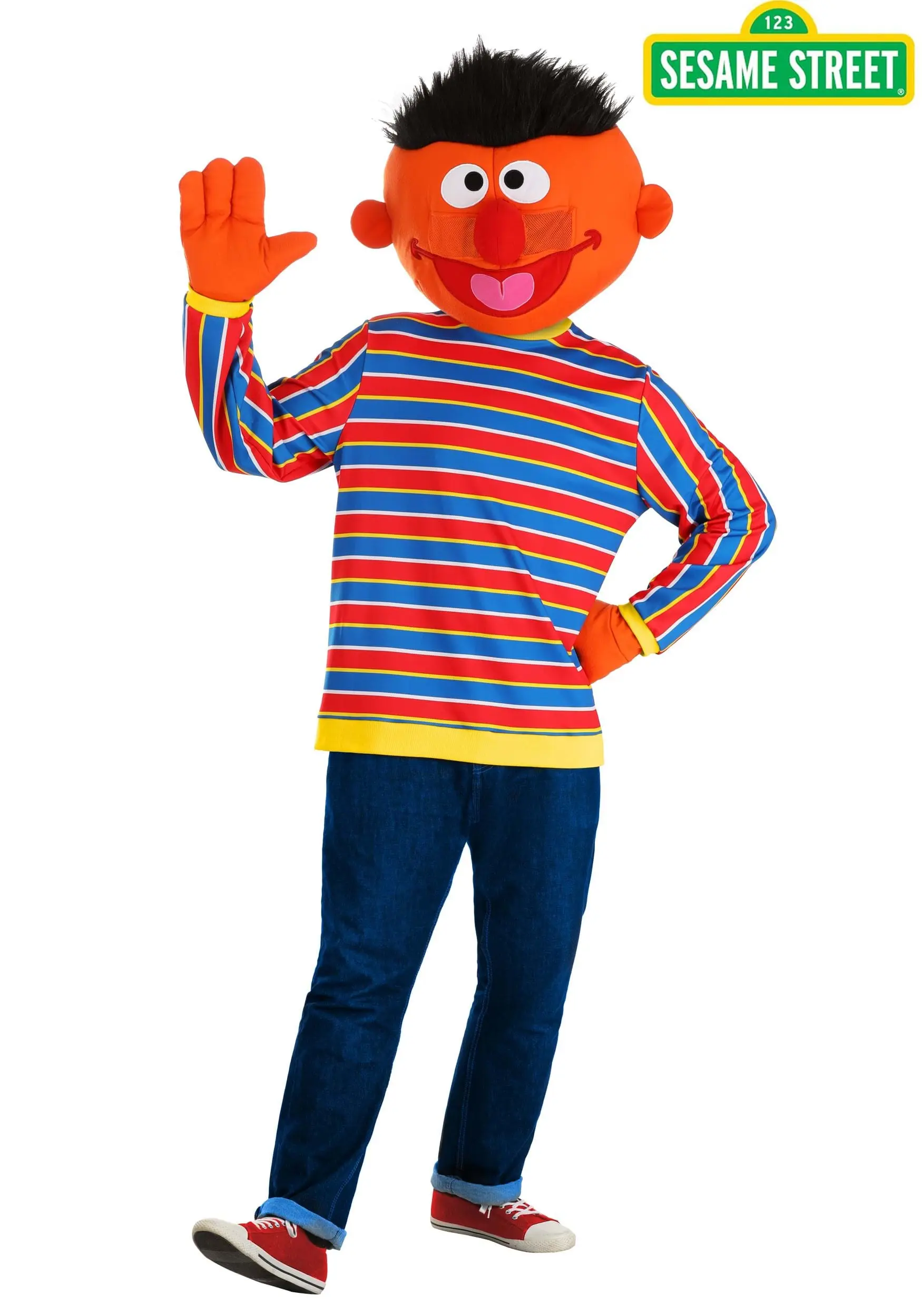 Fun Costumes Sesame Street Ernie Mascot Costume For Men 1 Fun Costumes Sesame Street Ernie Mascot Costume For Men