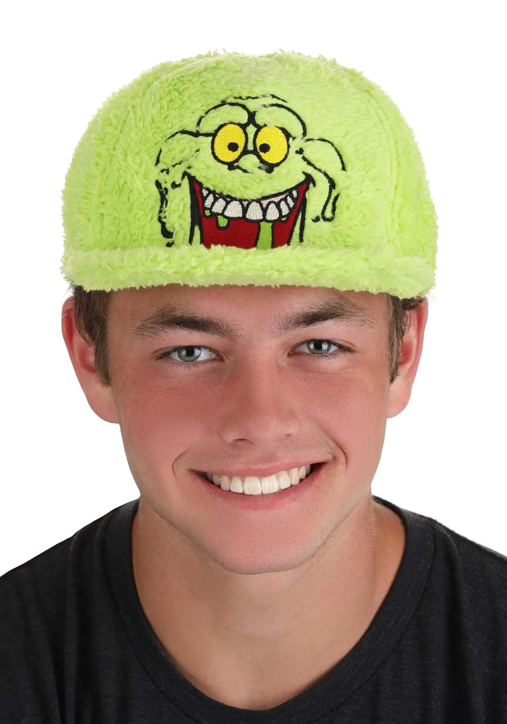 Elope Ghostbusters Slimer Flat Bill Fuzzy Cap 2 Elope Ghostbusters Slimer Flat Bill Fuzzy Cap - Image 2