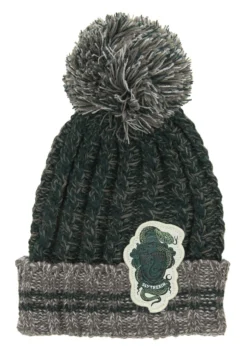 Elope Slytherin Heathered Pom Warm Beanie -Cheap Anna Costumes Store slytherin heathered pom beanie alt 4