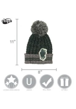 Elope Slytherin Heathered Pom Warm Beanie -Cheap Anna Costumes Store slytherin heathered pom beanie alt 6