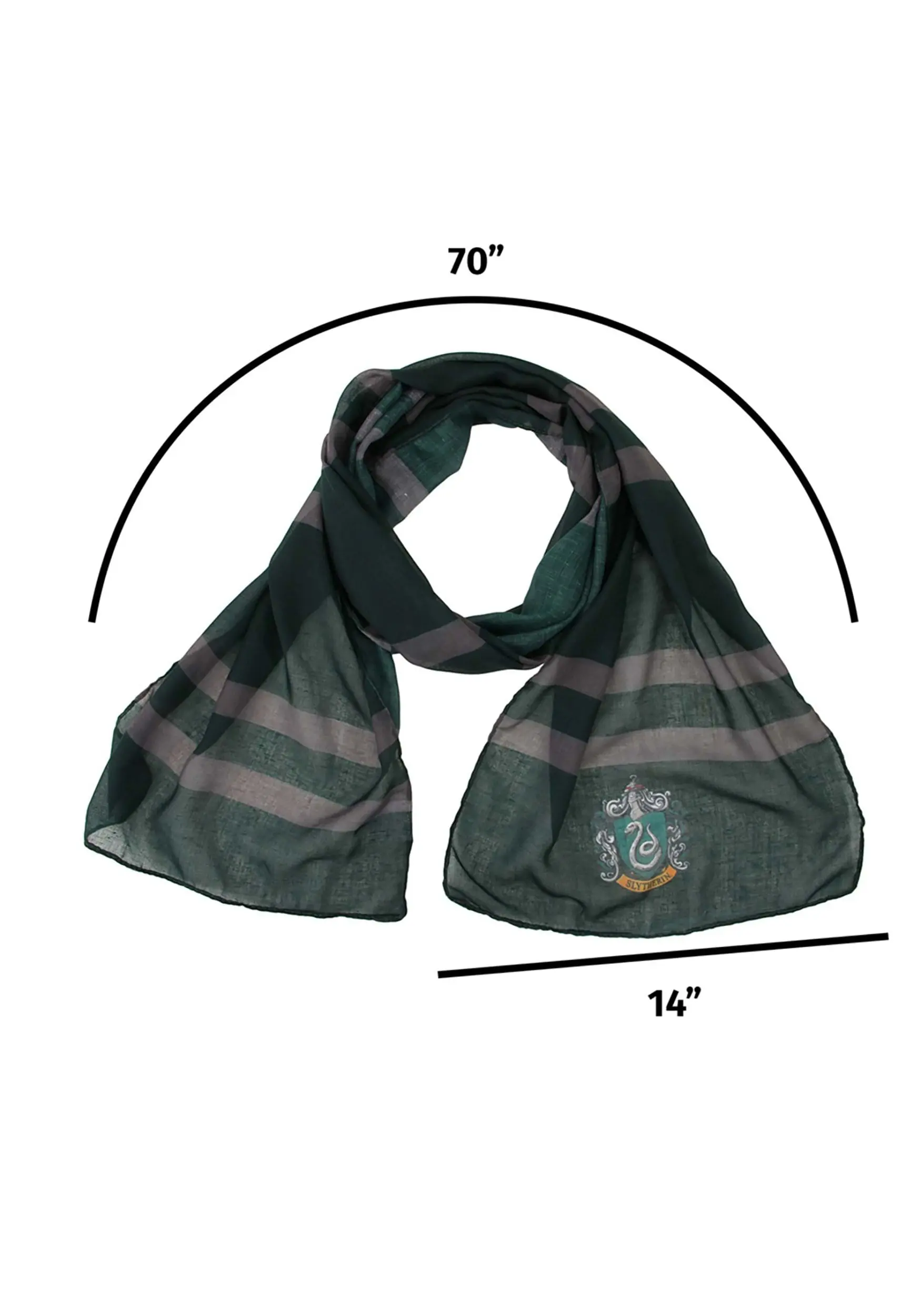 Elope Hogwarts Slytherin Lightweight Scarf 3 Elope Hogwarts Slytherin Lightweight Scarf - Image 3