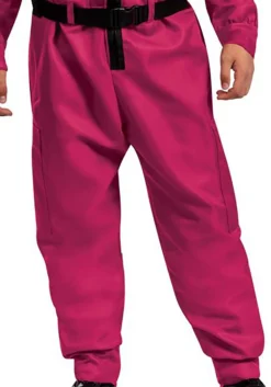 Disguise Squid Game Triangle Guard Adult Jumpsuit -Cheap Anna Costumes Store squid game adult triangle guard jumpsuit alt 7