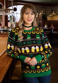 BigWan Apparel Co. St Patrick's Fair Isle Adult Sweater 12 BigWan Apparel Co. St Patrick's Fair Isle Adult Sweater -Cheap Anna Costumes Store st patricks fair isle sweater alt 4