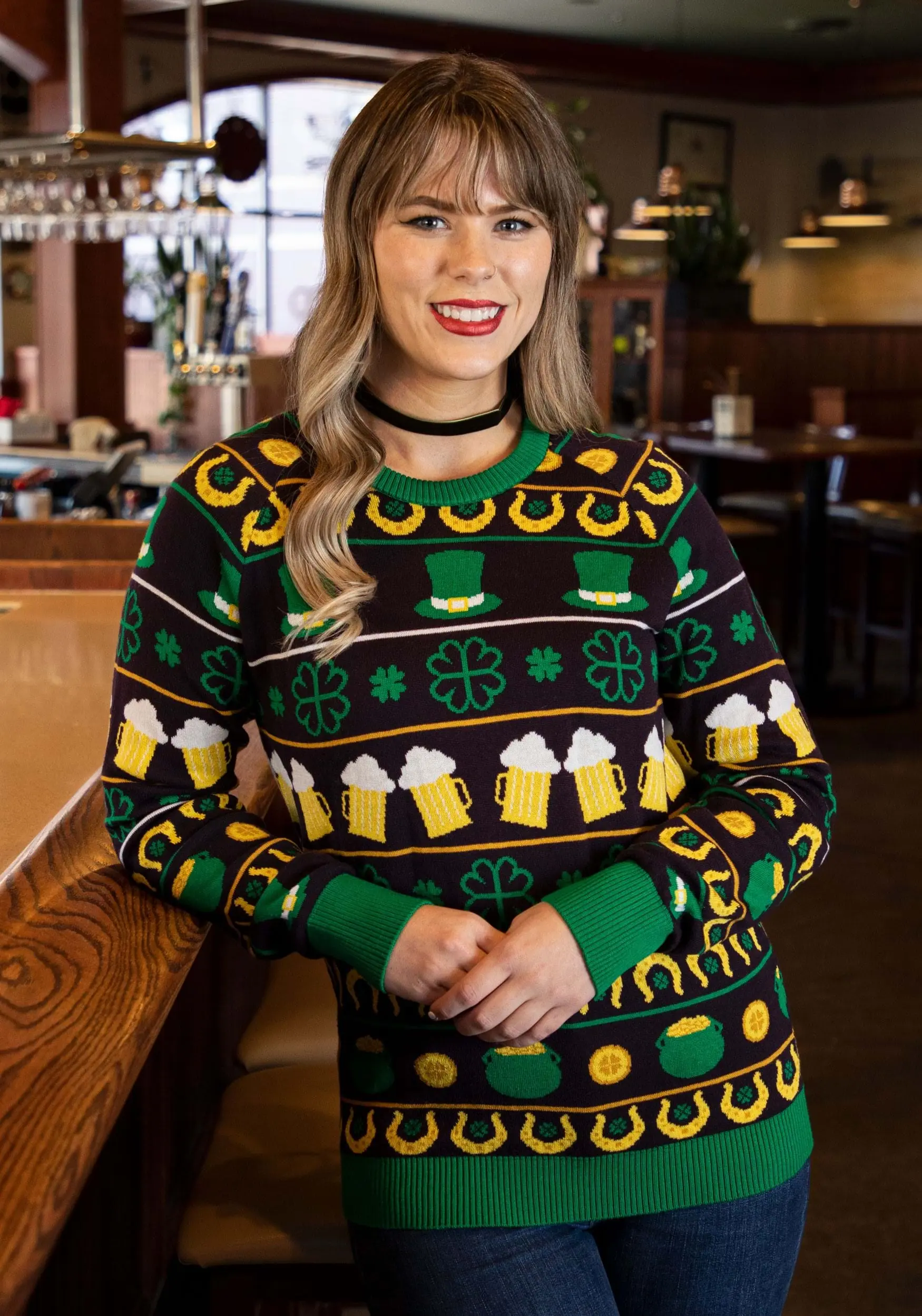 BigWan Apparel Co. St Patrick's Fair Isle Adult Sweater 5 BigWan Apparel Co. St Patrick's Fair Isle Adult Sweater - Image 5