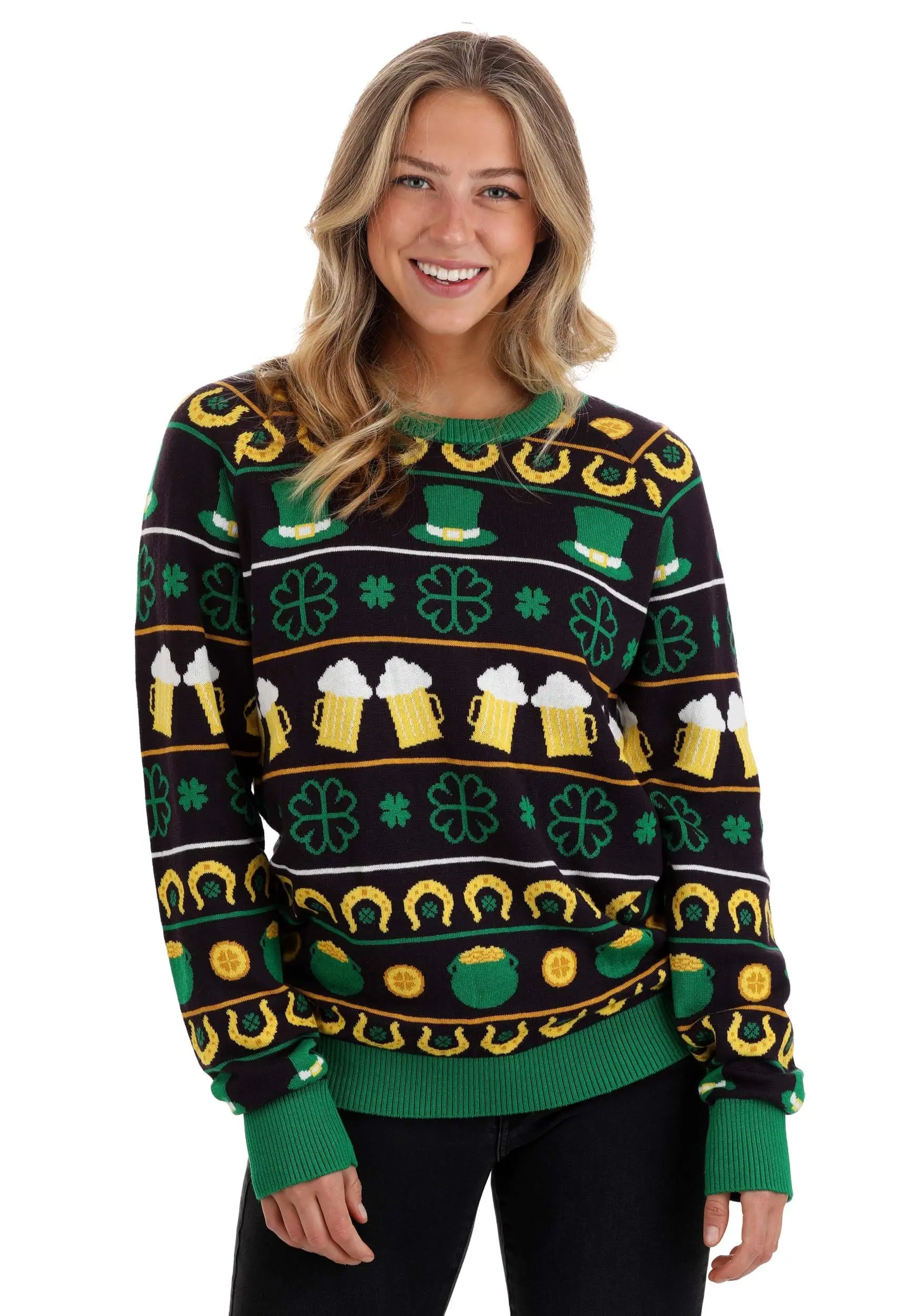 BigWan Apparel Co. St Patrick's Fair Isle Adult Sweater 8 BigWan Apparel Co. St Patrick's Fair Isle Adult Sweater - Image 8