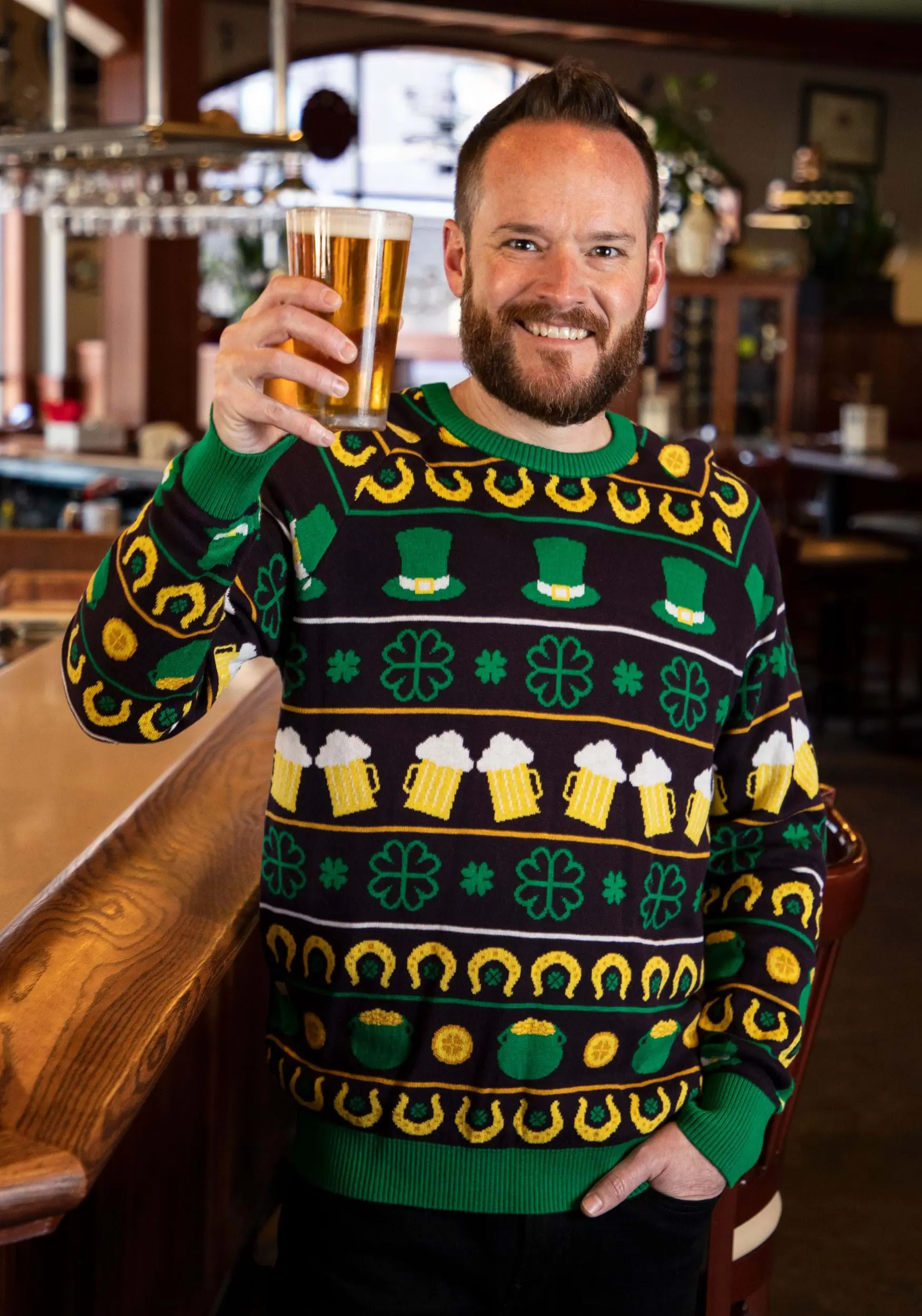 BigWan Apparel Co. St Patrick's Fair Isle Adult Sweater 1 BigWan Apparel Co. St Patrick's Fair Isle Adult Sweater