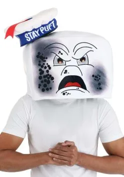 Elope Stay Puft Reversible Adult Costume Hat Mask 12 Elope Stay Puft Reversible Adult Costume Hat Mask -Cheap Anna Costumes Store stay puft reversible hat mask alt 4