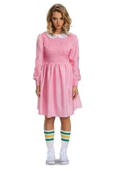 Disguise Stranger Things Deluxe Pink Dress Eleven Costume For Women